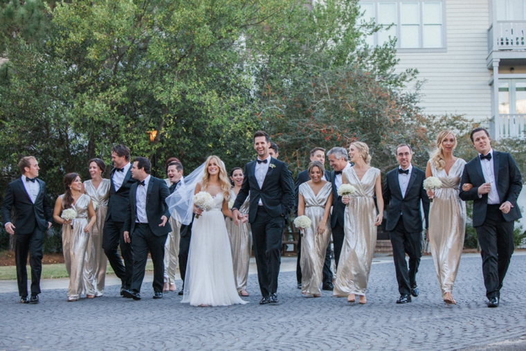 A Glamorous White and Gold Wedding via TheELD.com