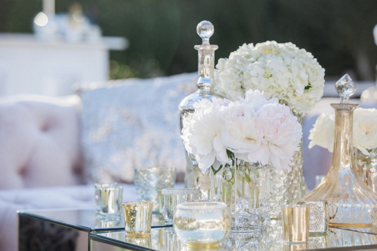 A Glamorous White and Gold Wedding via TheELD.com