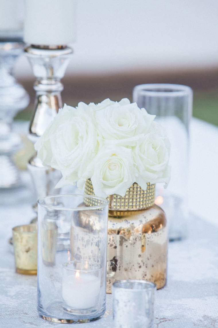 A Glamorous White and Gold Wedding via TheELD.com