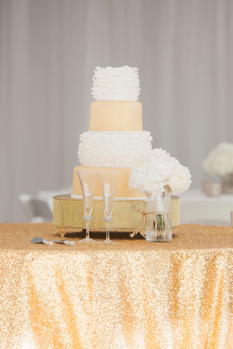 A Glamorous White and Gold Wedding via TheELD.com