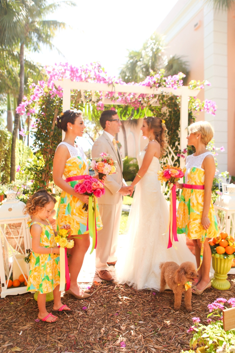 Fun & Colorful Lilly Pulitzer Wedding Ideas via TheELD.com
