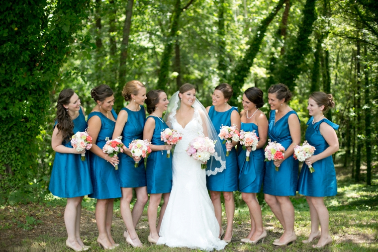 A Romantic Pink and Blue Wedding via TheELD.com