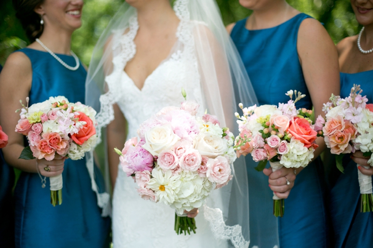 A Romantic Pink and Blue Wedding via TheELD.com