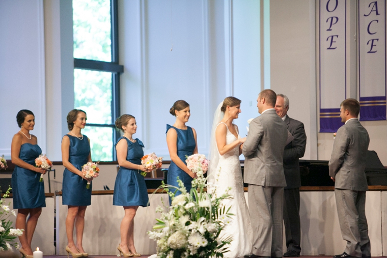 A Romantic Pink and Blue Wedding via TheELD.com