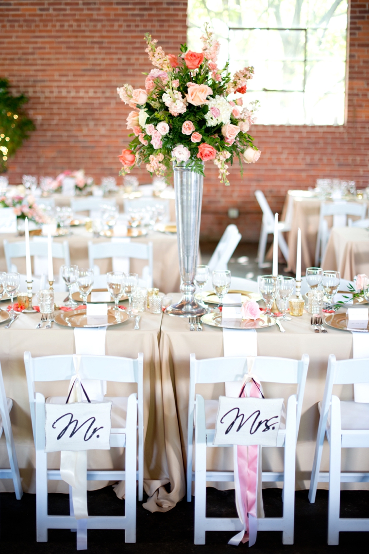 A Romantic Pink and Blue Wedding via TheELD.com