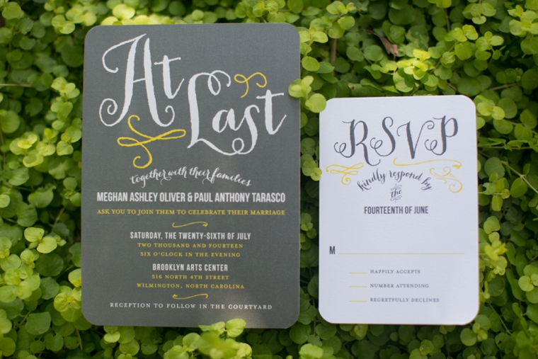 A Navy and Yellow North Carolina Wedding via TheELD.com