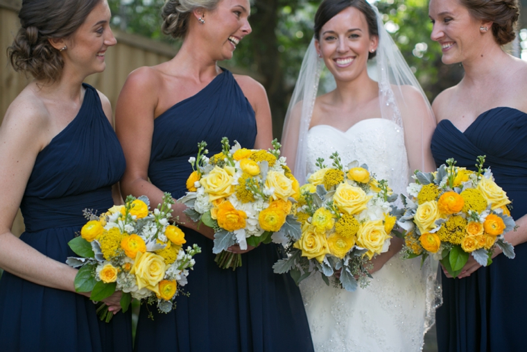 A Navy and Yellow North Carolina Wedding via TheELD.com