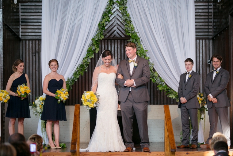 A Navy and Yellow North Carolina Wedding via TheELD.com