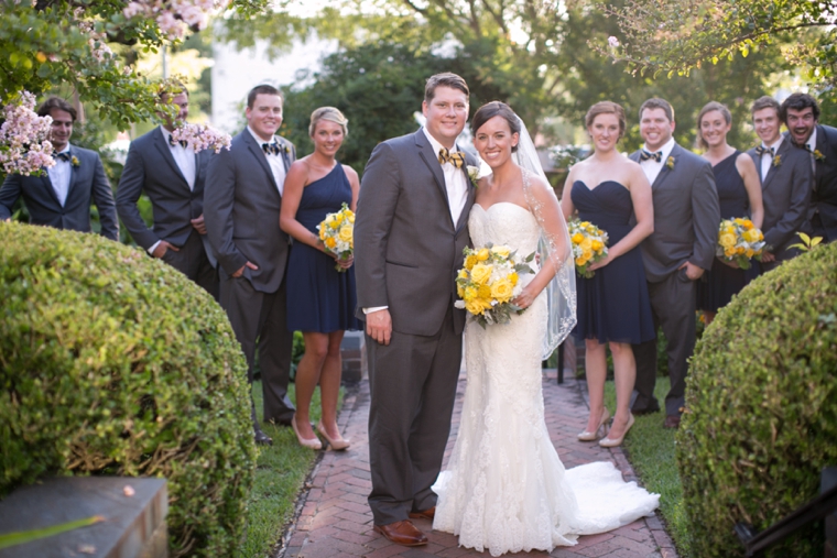 A Navy and Yellow North Carolina Wedding via TheELD.com