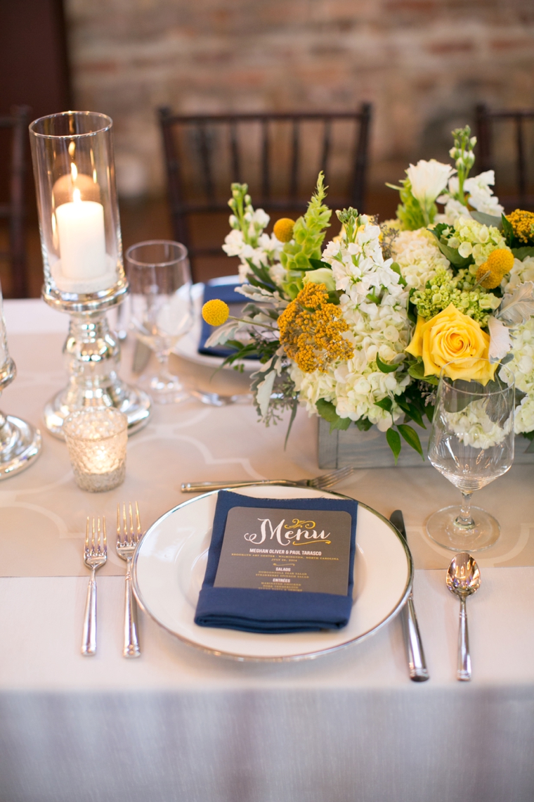 A Navy and Yellow North Carolina Wedding via TheELD.com