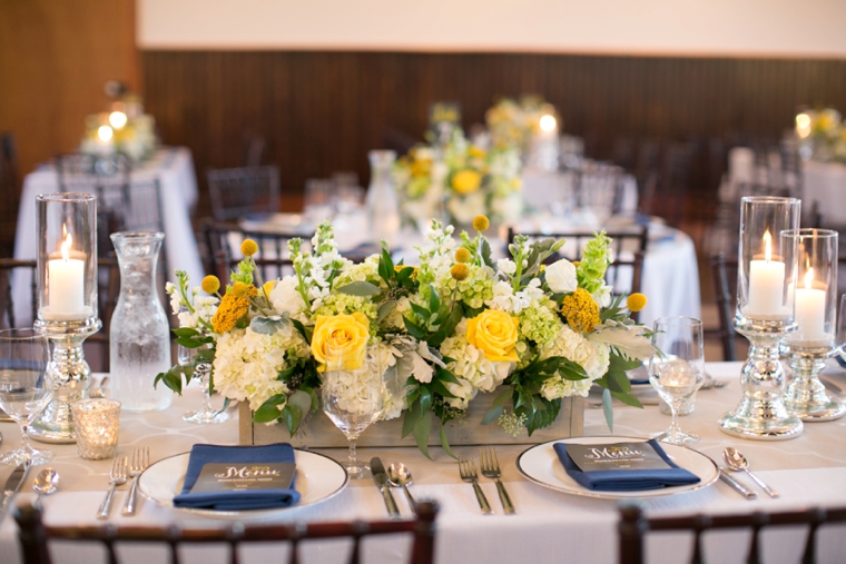 A Navy and Yellow North Carolina Wedding via TheELD.com