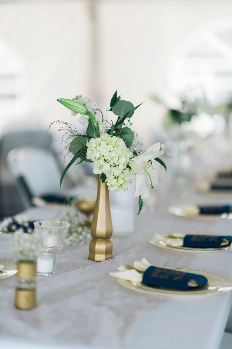 A Navy and Gold North Carolina Wedding via TheELD.com