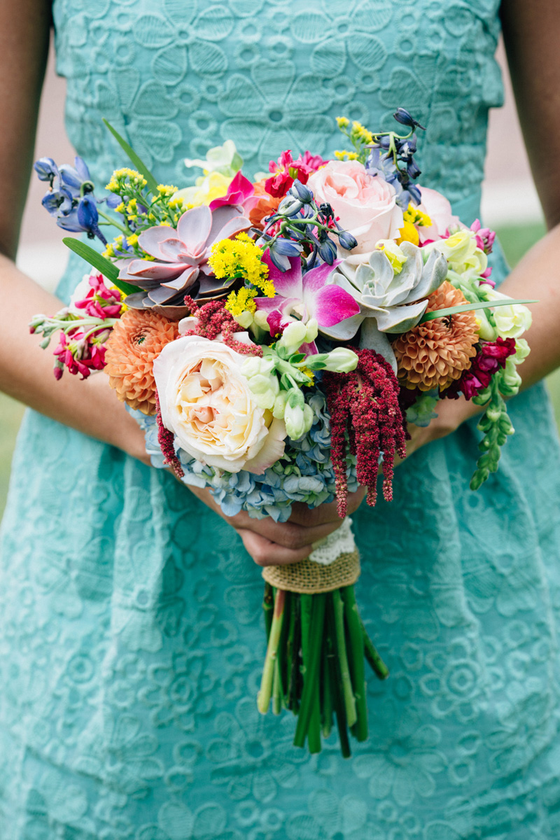 Colorful & Rustic Illinois Barn Wedding via TheELD.com