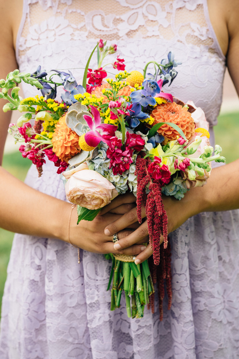 Colorful & Rustic Illinois Barn Wedding via TheELD.com