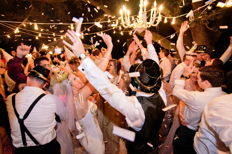 A Vintage Glam New Years Eve Wedding via TheELD.com