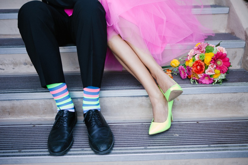 Eclectic & Chic Neon Wedding Ideas via TheELD.com