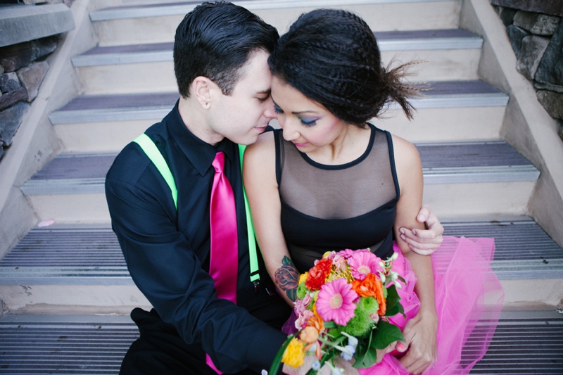 Eclectic & Chic Neon Wedding Ideas via TheELD.com