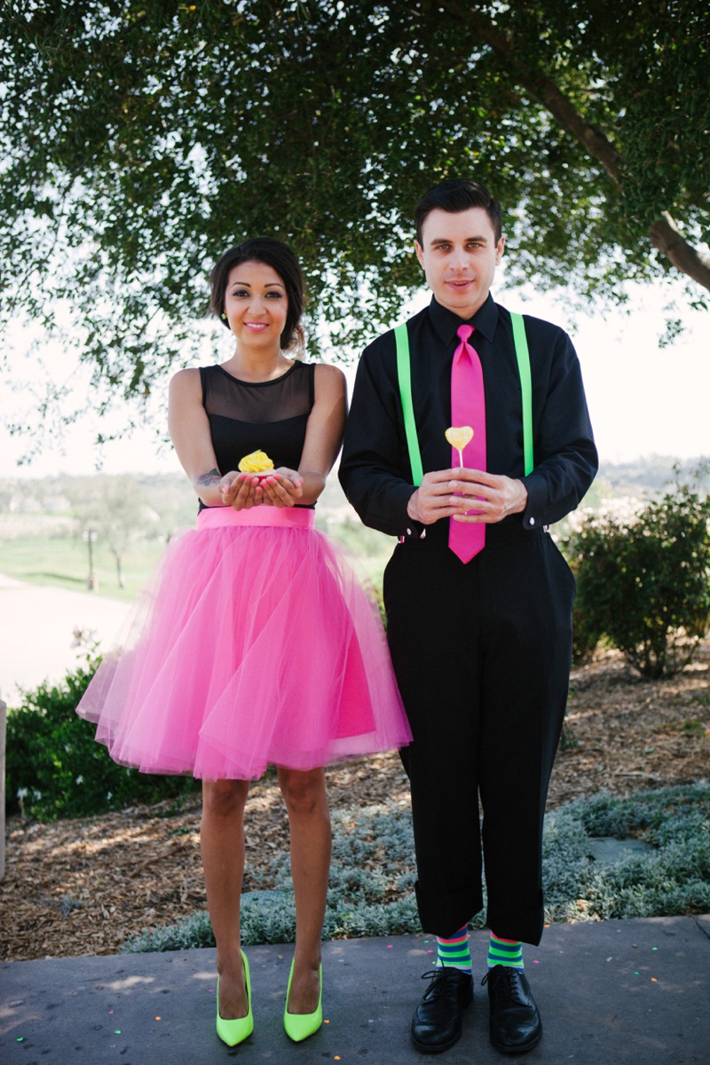 Eclectic & Chic Neon Wedding Ideas via TheELD.com