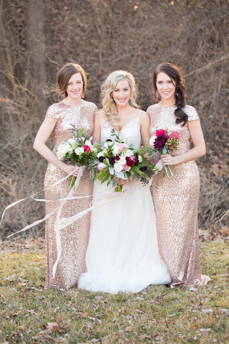 Romantic Blush, Marsala and Gold Wedding Ideas via TheELD.com