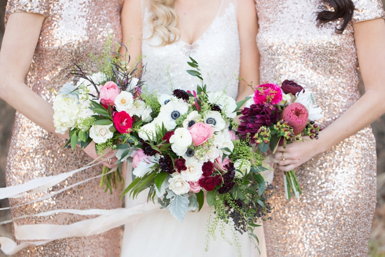 Romantic Blush, Marsala and Gold Wedding Ideas via TheELD.com