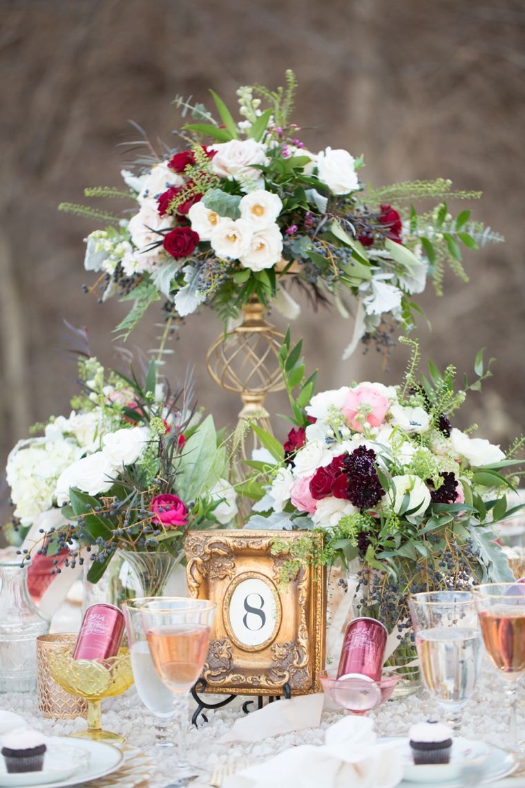 Romantic Blush, Marsala and Gold Wedding Ideas via TheELD.com