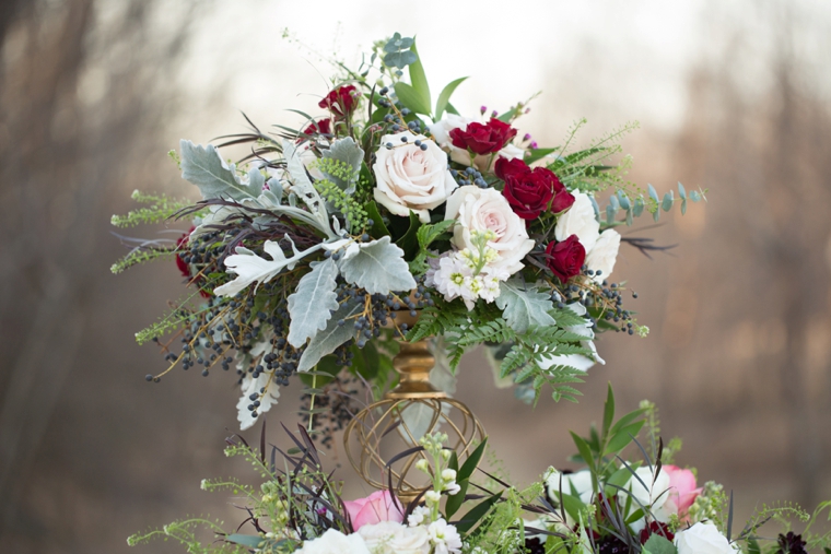 Romantic Blush, Marsala and Gold Wedding Ideas via TheELD.com