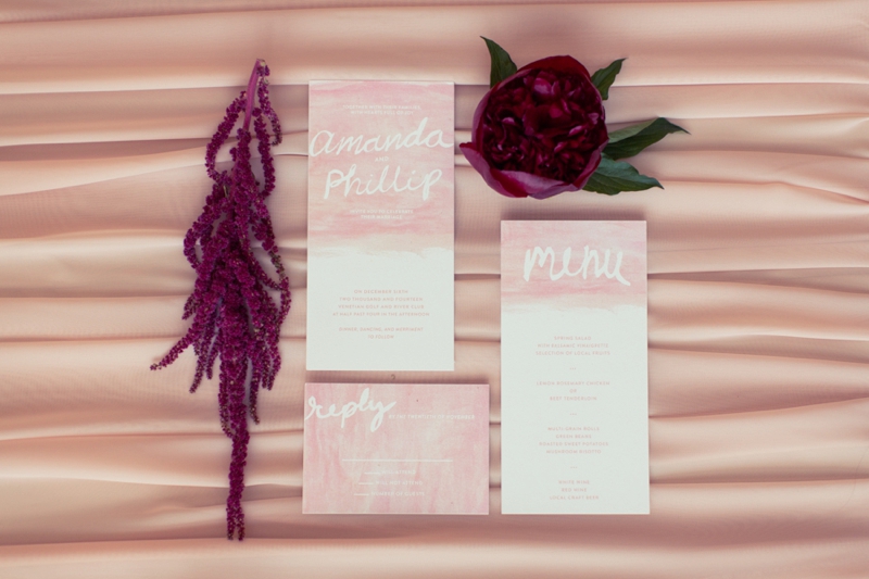 Romantic Pink and Red Wedding Inspiration via TheELD.com