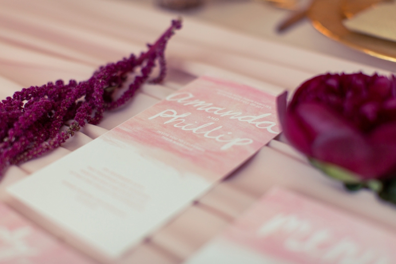 Romantic Pink and Red Wedding Inspiration via TheELD.com