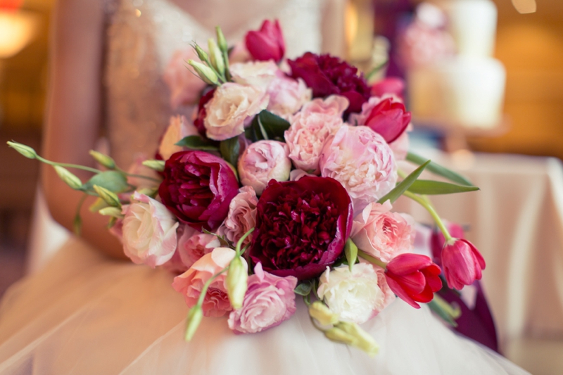 Romantic Pink and Red Wedding Inspiration via TheELD.com