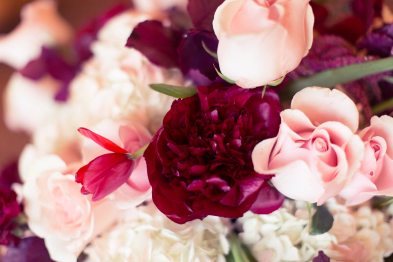 Romantic Pink and Red Wedding Inspiration via TheELD.com