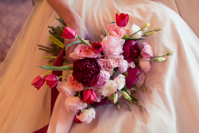 Romantic Pink and Red Wedding Inspiration via TheELD.com