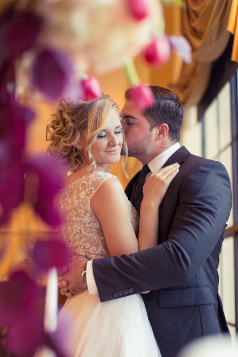 Romantic Pink and Red Wedding Inspiration via TheELD.com