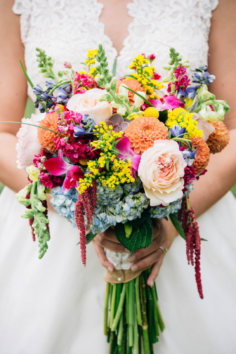 Colorful & Rustic Illinois Barn Wedding via TheELD.com