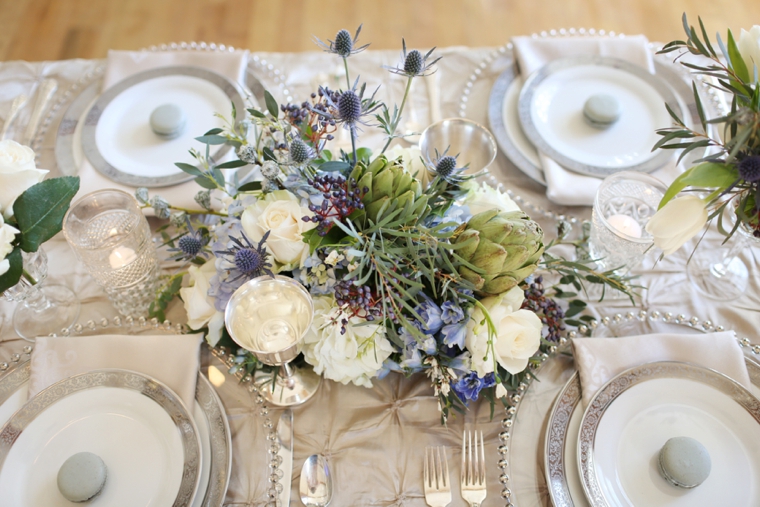 Glamorous Silver & Blue Wedding Ideas via TheELD.com