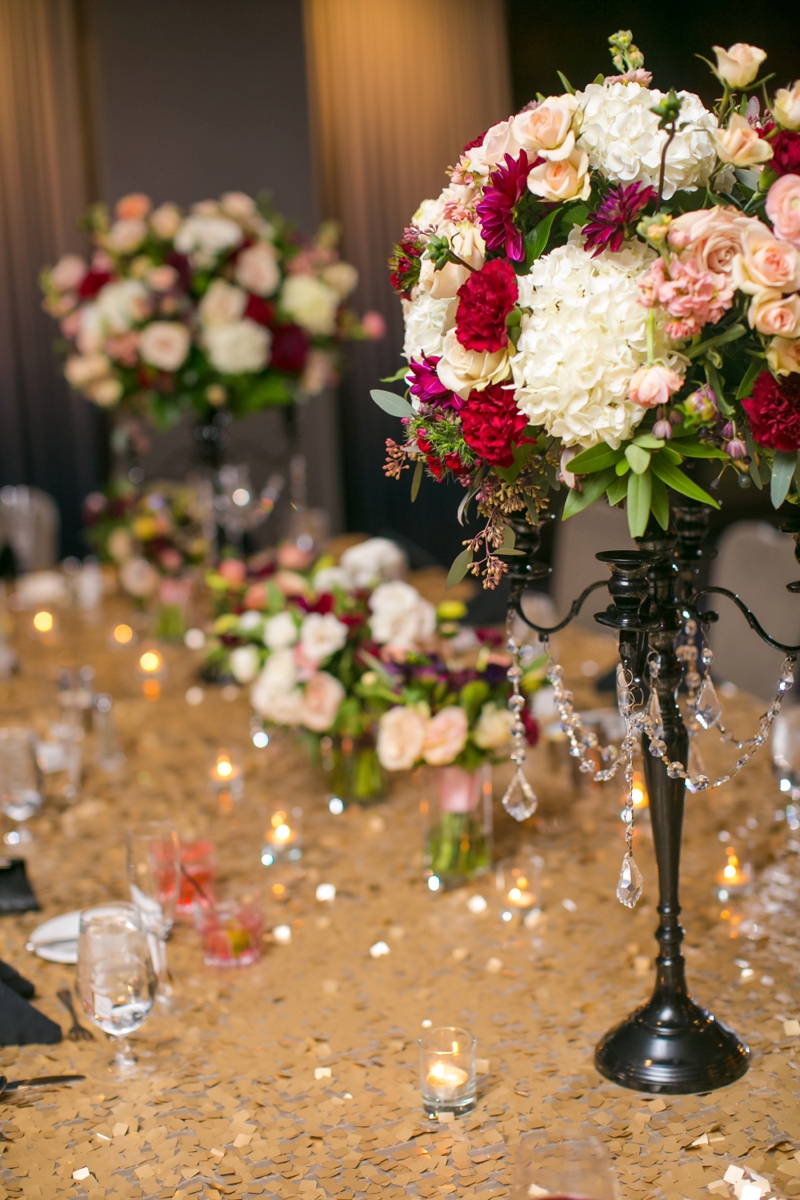 Modern Blush and Red Wedding via TheELD.com