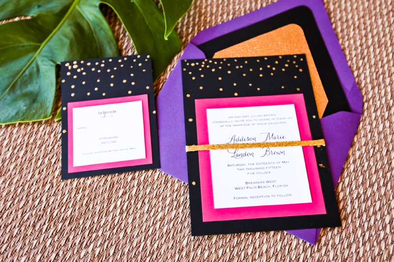 Modern Pink and Black Wedding Ideas via TheELD.com