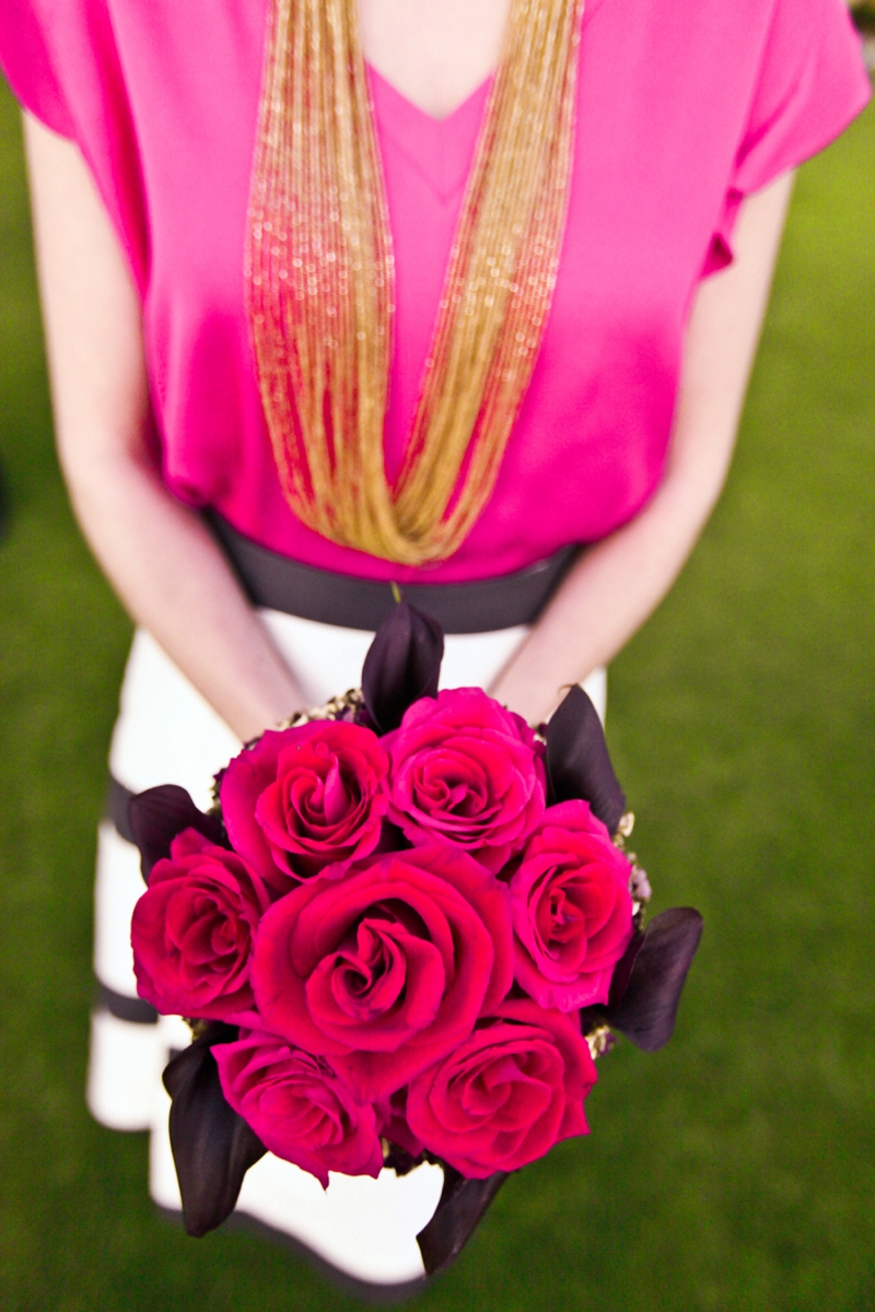 Modern Pink and Black Wedding Ideas via TheELD.com