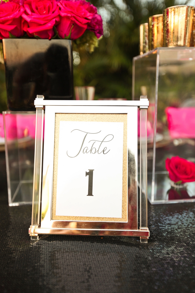 Modern Pink and Black Wedding Ideas via TheELD.com