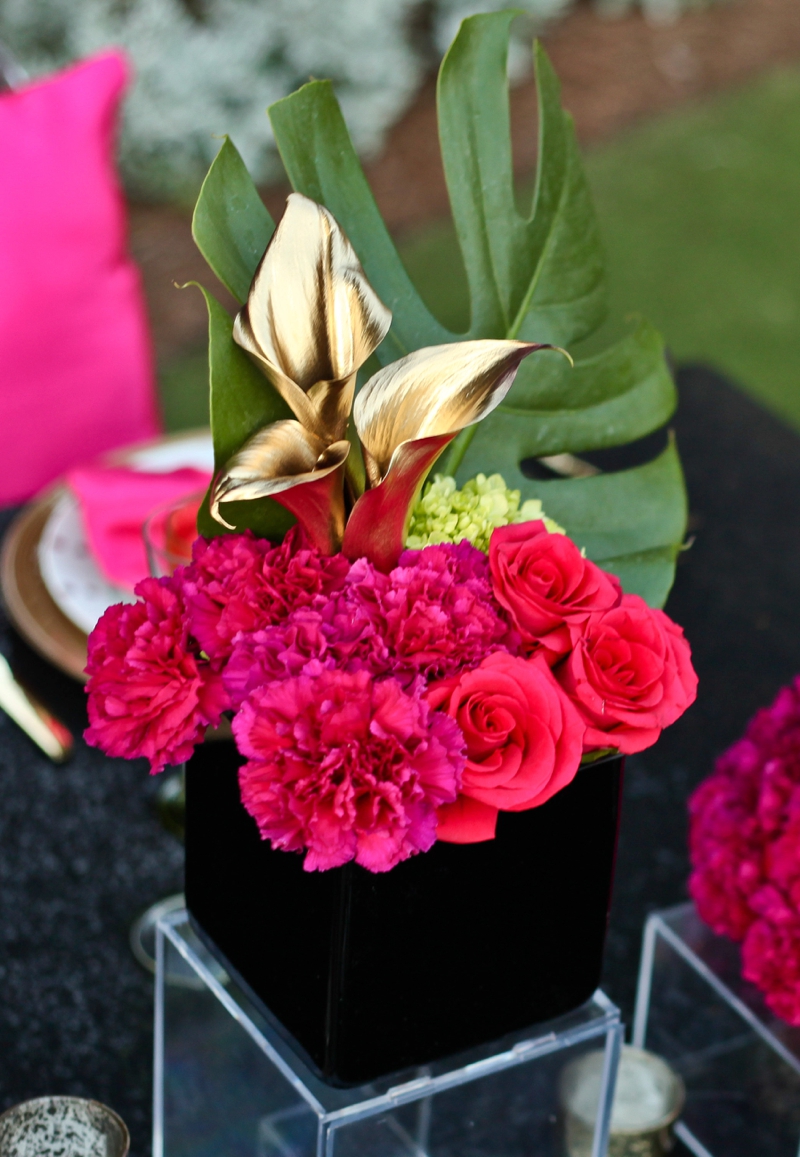 Modern Pink and Black Wedding Ideas via TheELD.com