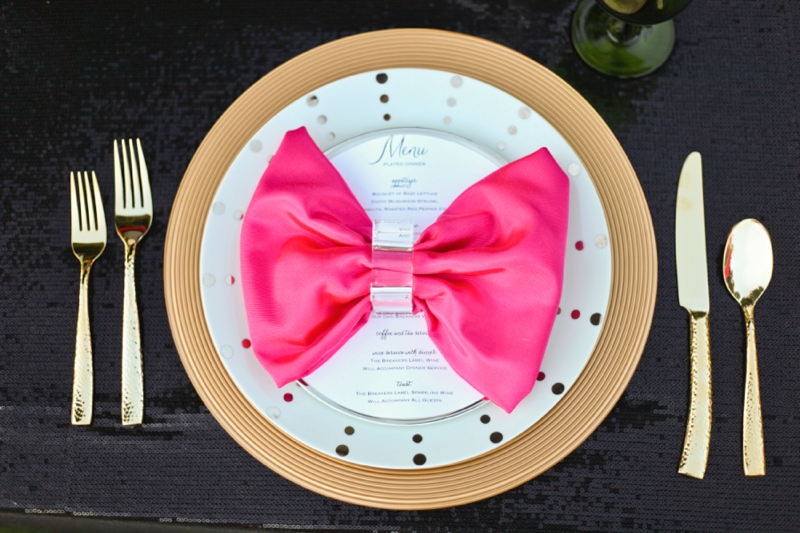 Modern Pink and Black Wedding Ideas via TheELD.com