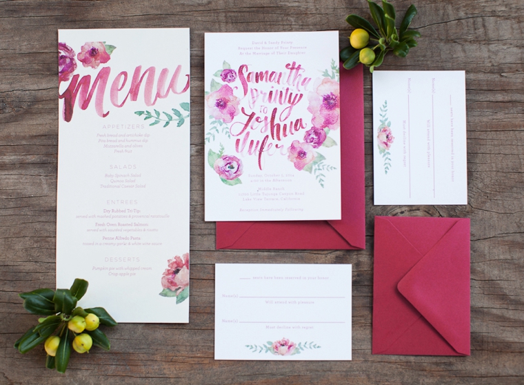 A Romantic Cranberry, Maroon & Blush Wedding via TheELD.com