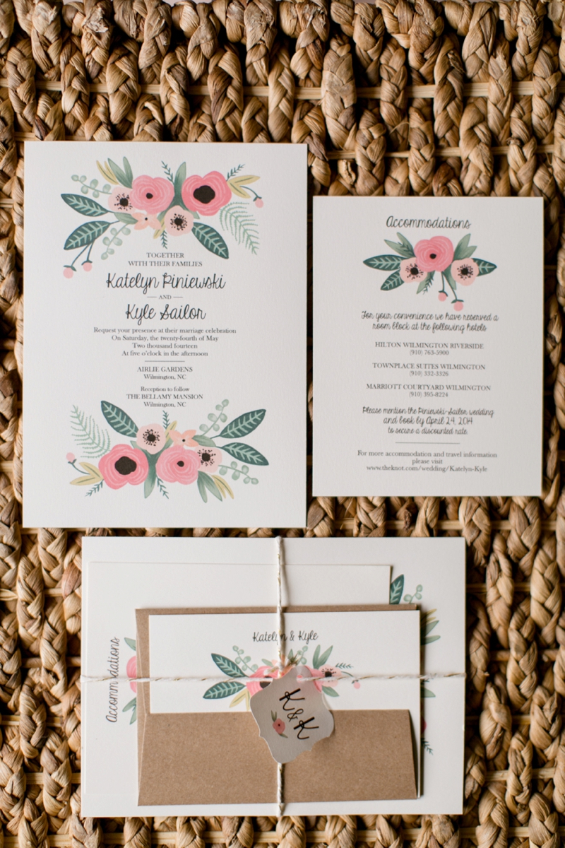 A Pink Vintage Chic North Carolina Wedding via TheELD.com