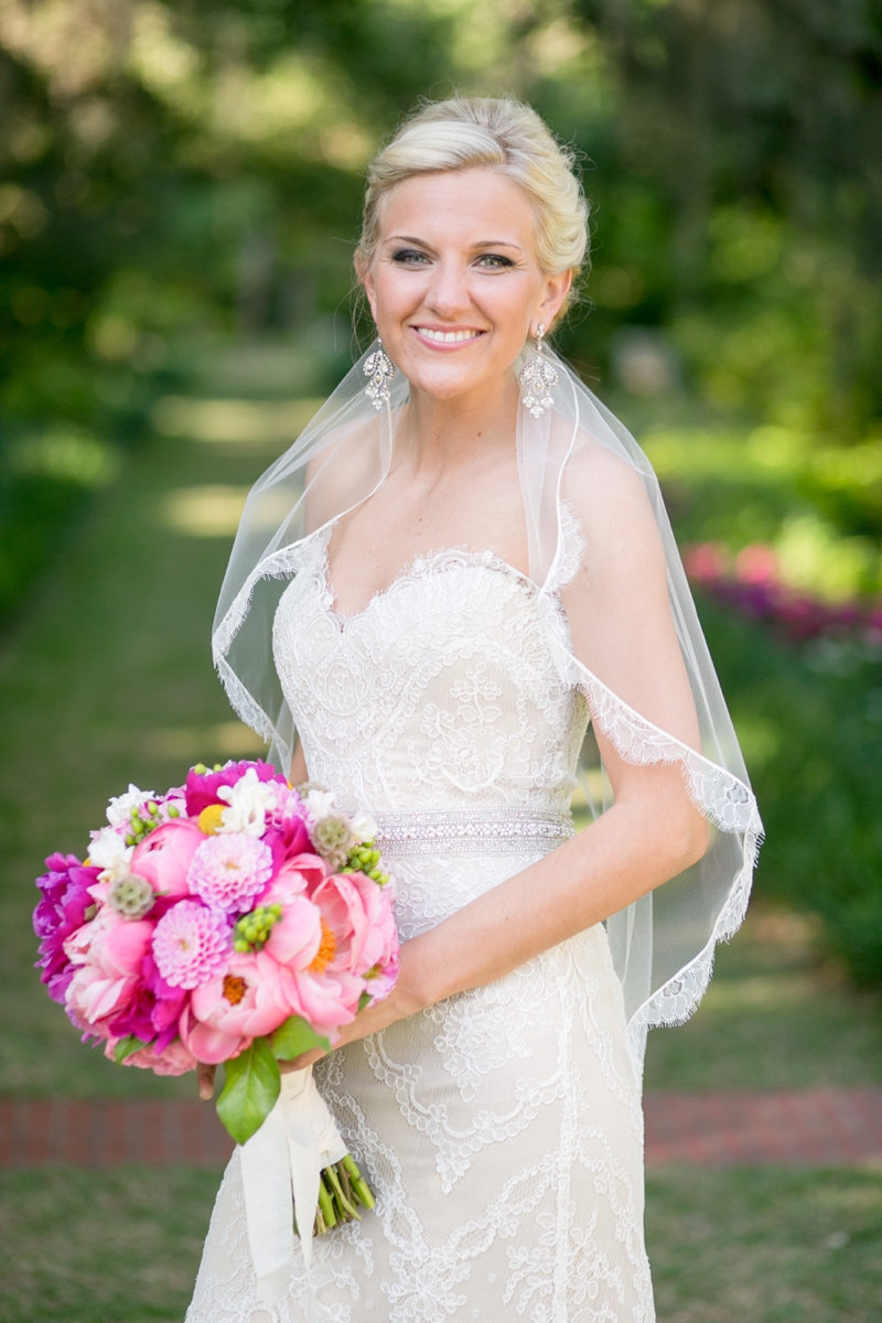 A Pink Vintage Chic North Carolina Wedding via TheELD.com