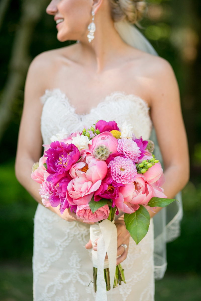 A Pink Vintage Chic North Carolina Wedding via TheELD.com