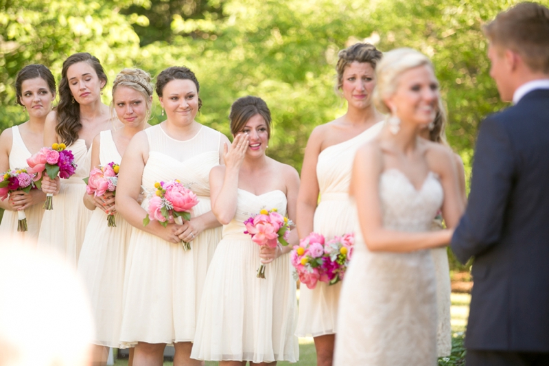 A Pink Vintage Chic North Carolina Wedding via TheELD.com