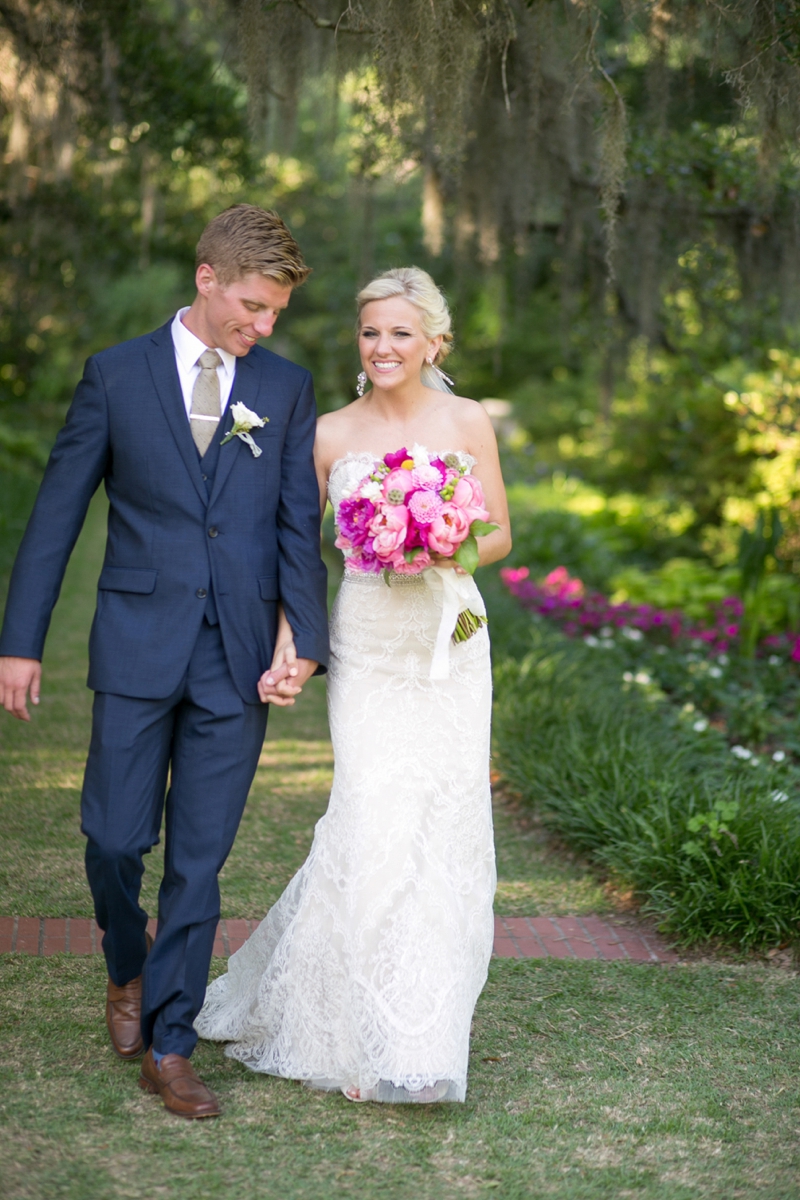 A Pink Vintage Chic North Carolina Wedding via TheELD.com