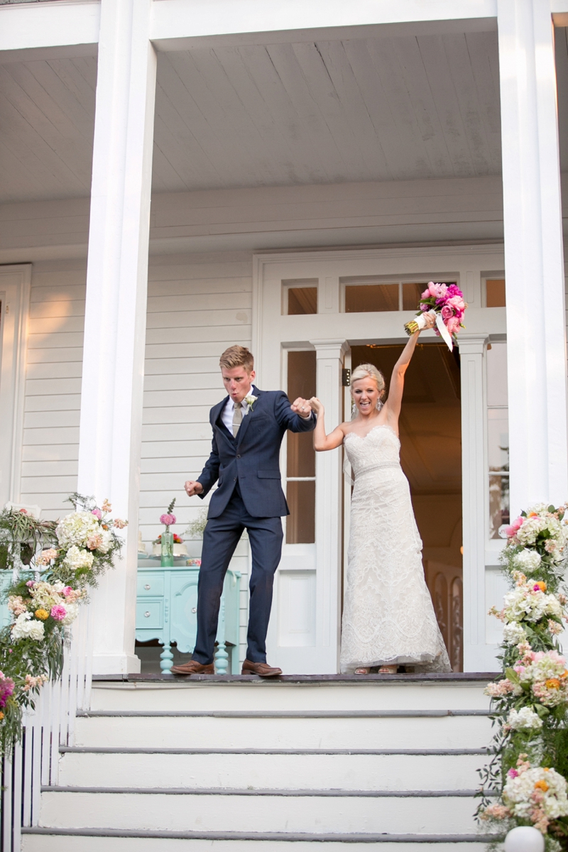 A Pink Vintage Chic North Carolina Wedding via TheELD.com