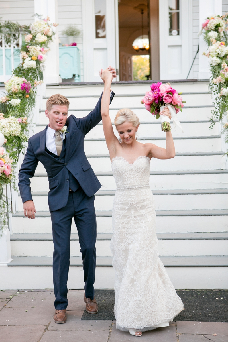 A Pink Vintage Chic North Carolina Wedding via TheELD.com