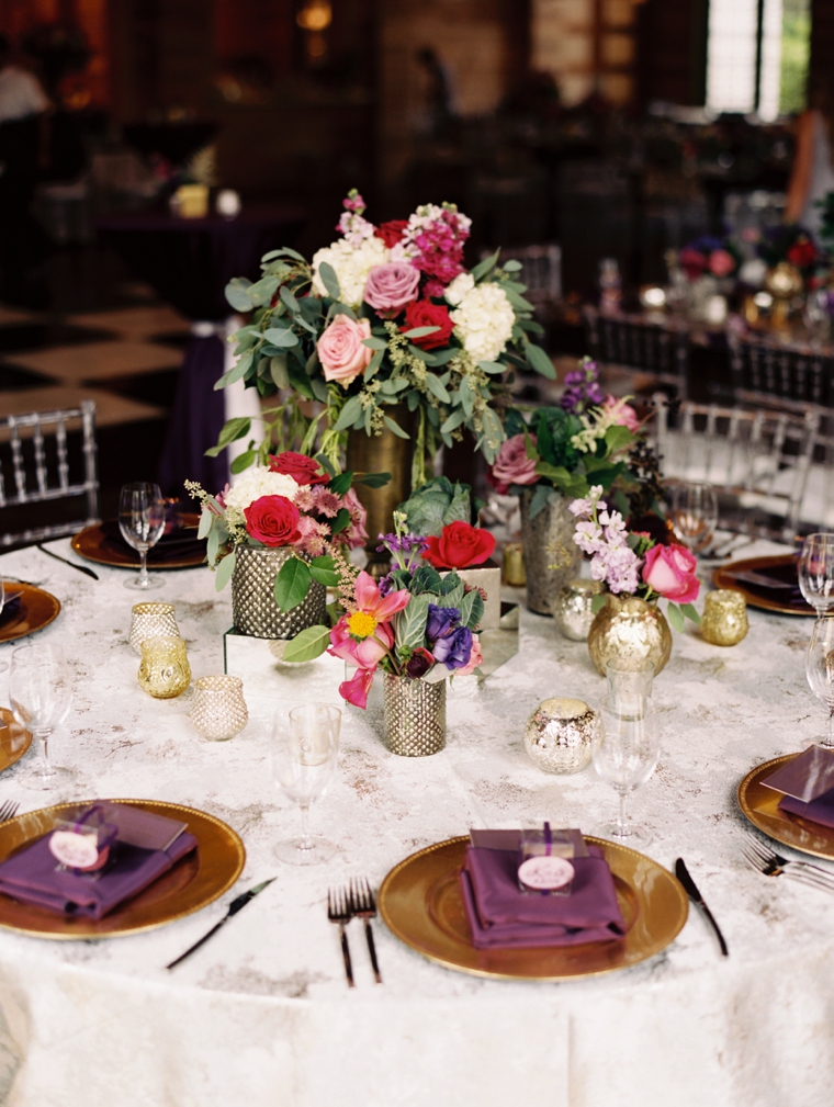 A Pink & Plum Modern Vintage Wedding via TheELD.com