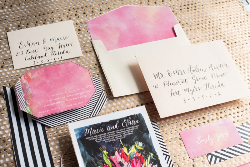 Chic Modern Pink and Orange Wedding Ideas via TheELD.com